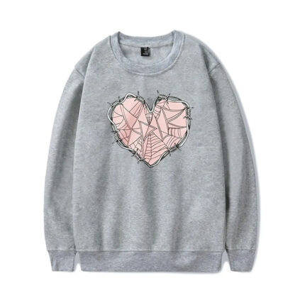 XPLR Web Heart Grey Sweatshirt